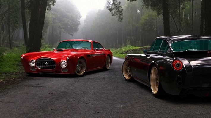 Vintage luxury car designs