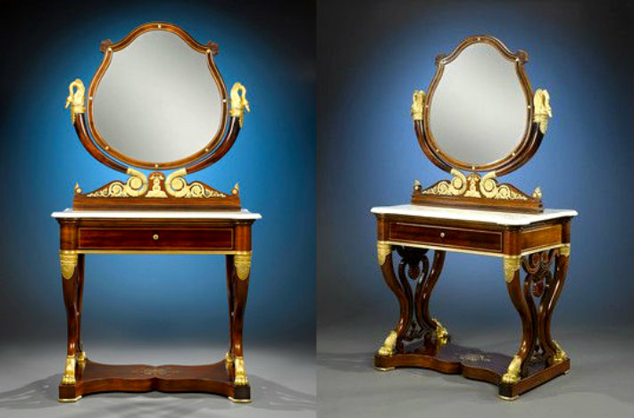 French Double Dressing Table
