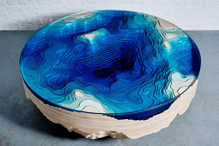 Limited Edition Ocean Cross-Section Table by 'Duffy London'