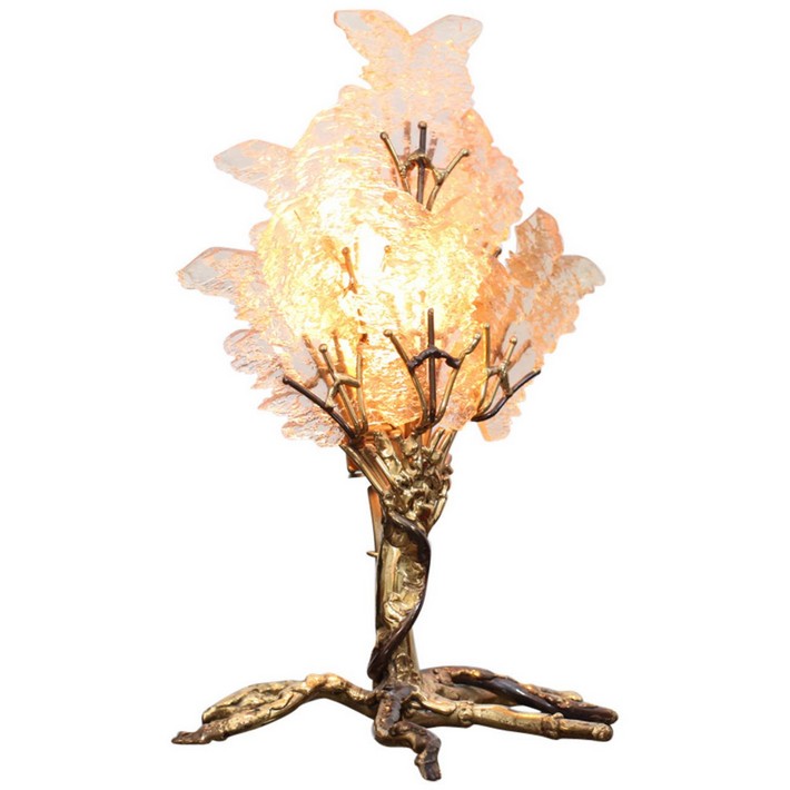 Beautiful Unique Brass Tree Table Lamp